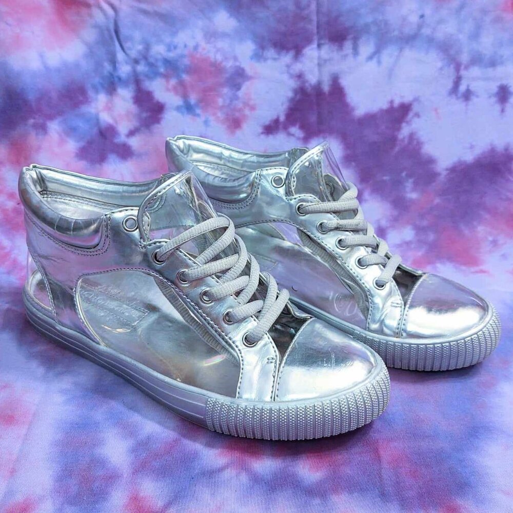 Bcbgeneration Clear & Metallic Silver Sneakers: 7 - image 4